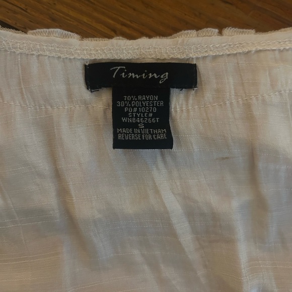‘Timing’ Brand Smocked Ruffled Top, Small - Picture 10 of 10